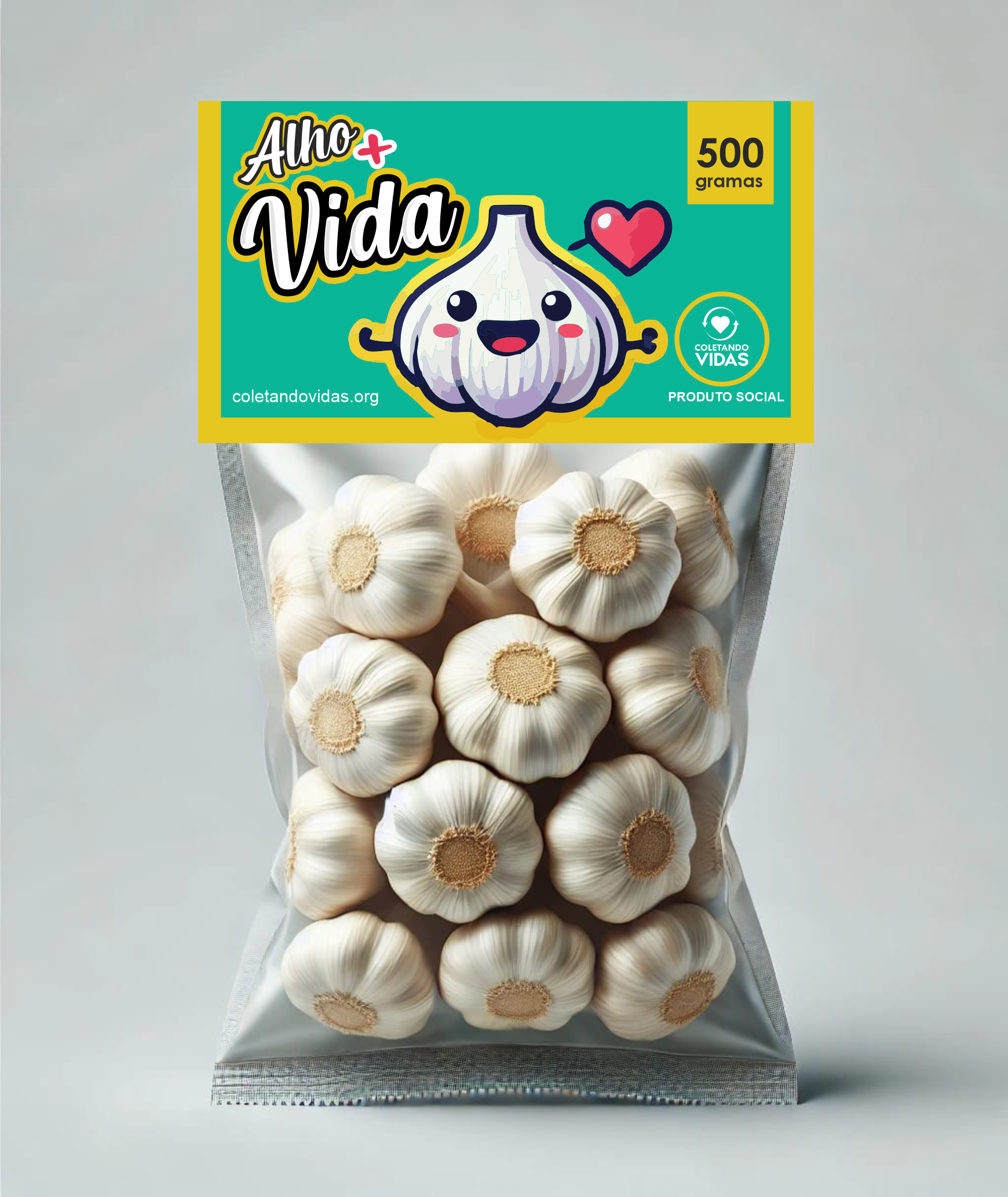 Pacote 500gr Alho